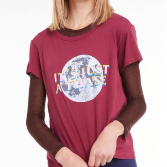 Wildfox Burgundy Graphic Tee Size Small Preloved like new - Picture 5 of 5